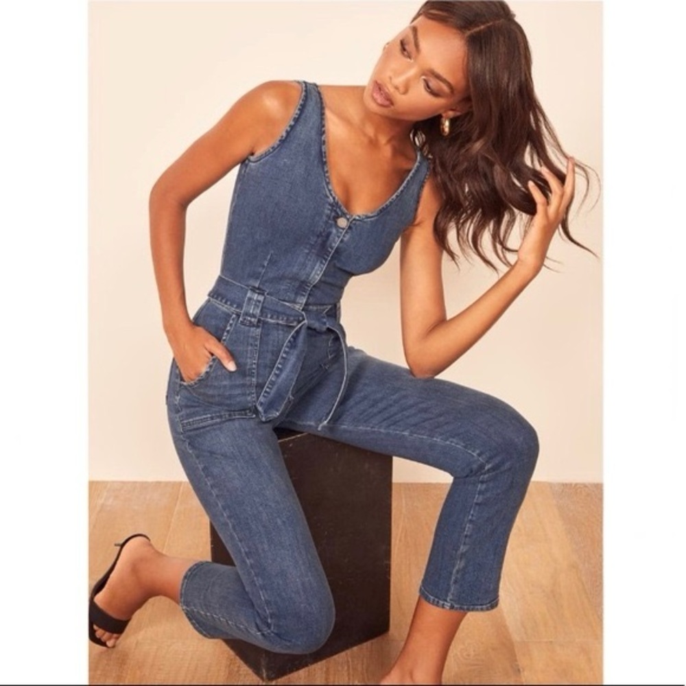 Reformation Jeans Minka Cropped Jumpsuit‎